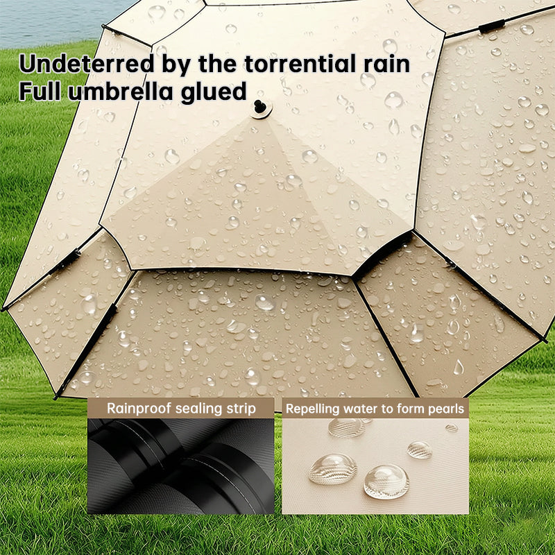 2.0-2.6m Octagonal Fishing Umbrella Portable Beach Sun Shade Camping Parasol UV Waterproof with Carry Bag eprolo
