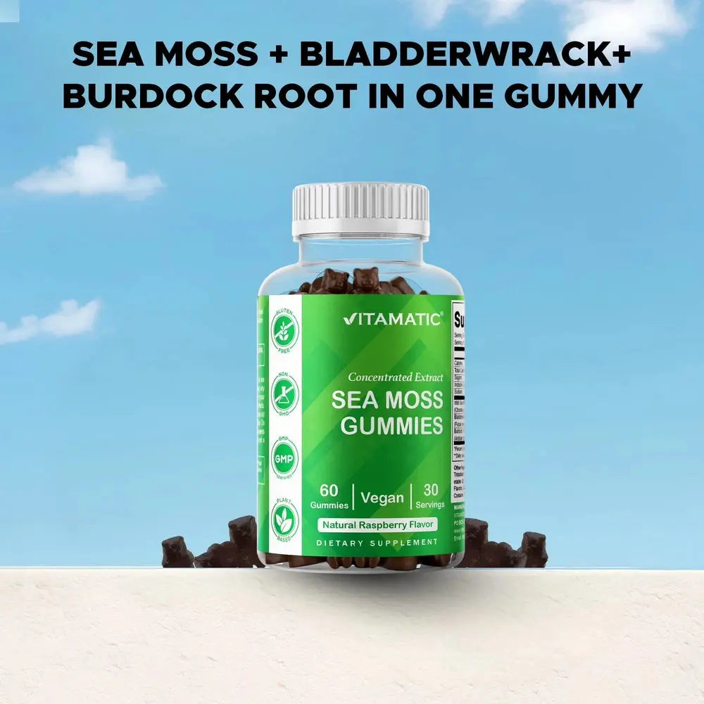 Irish Sea Moss Gummies with Bladderwrack and Burdock Root Flyobi
