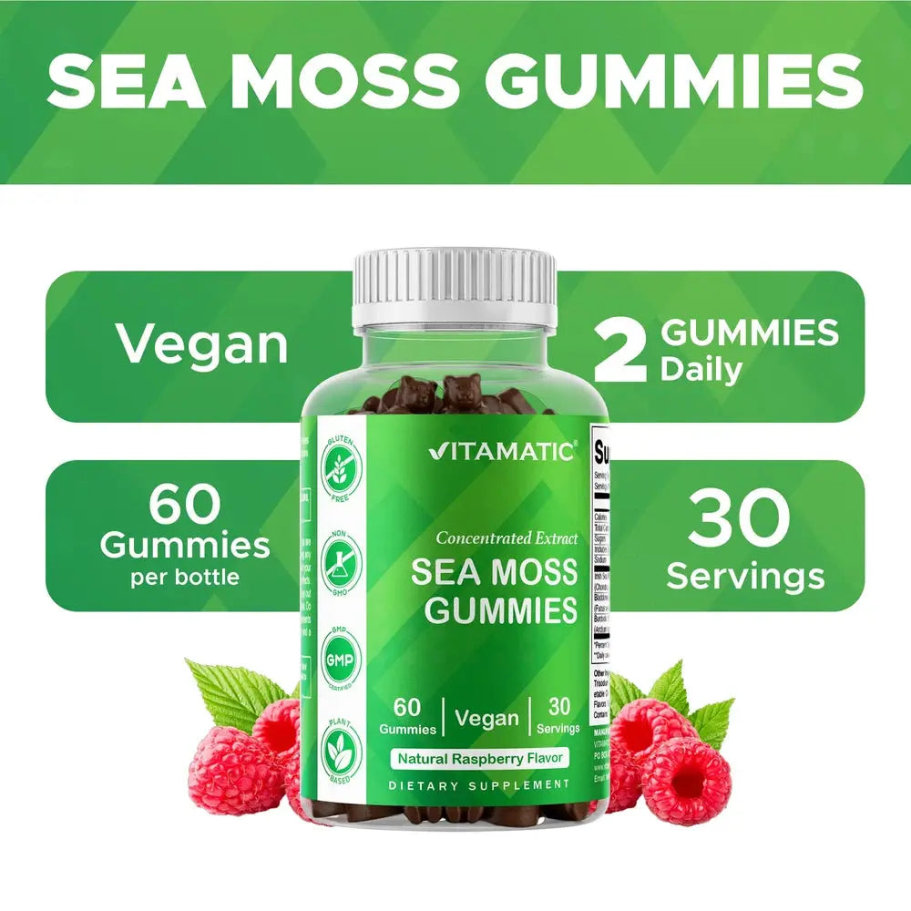 Irish Sea Moss Gummies with Bladderwrack and Burdock Root Flyobi