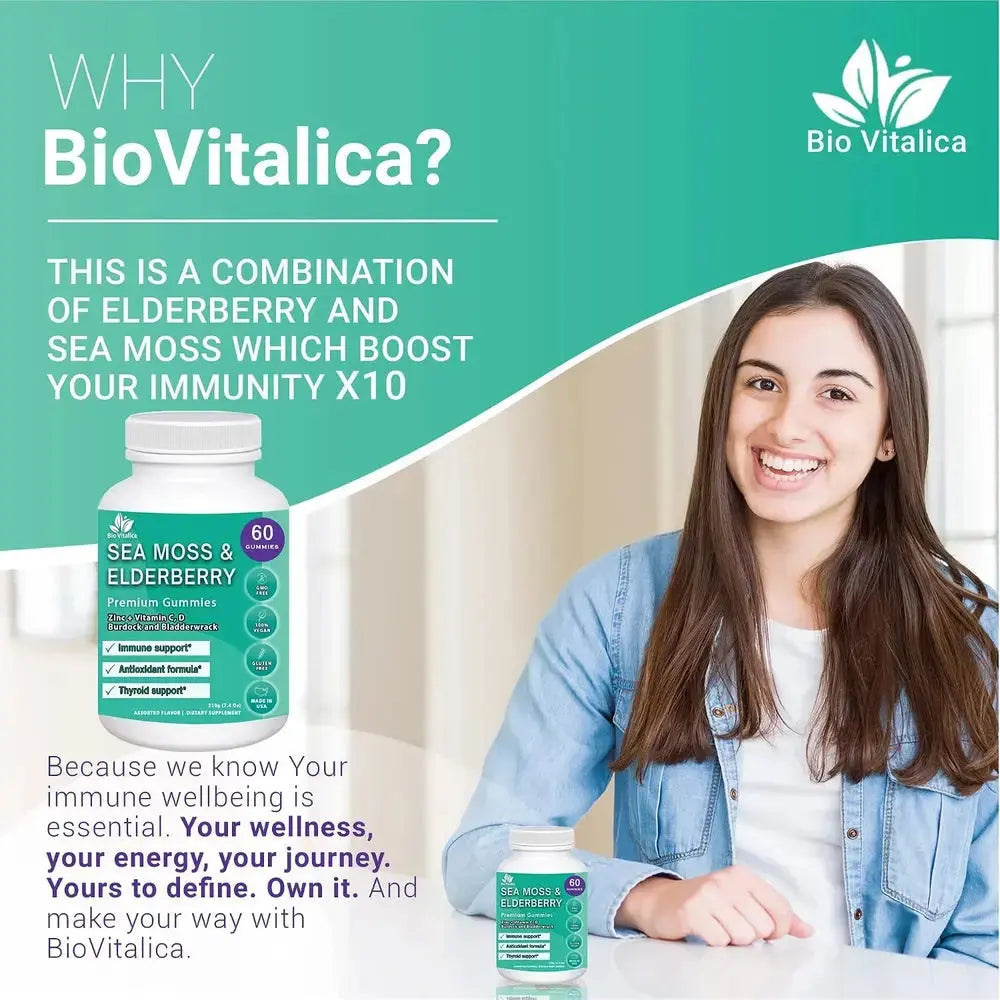 Bio Vitalica Sea Moss and Elderberry Gummies Flyobi
