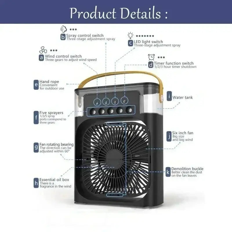 Portable Three-in-One Air Cooler Flyobi