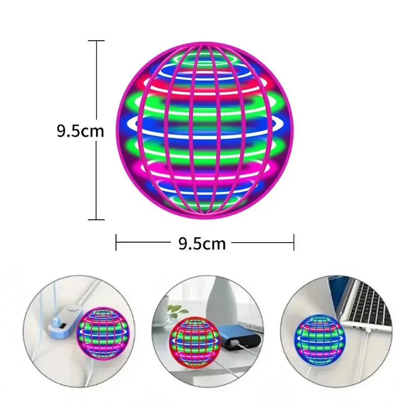 Lighted Hand Controlled Flying Spinner Flyobi