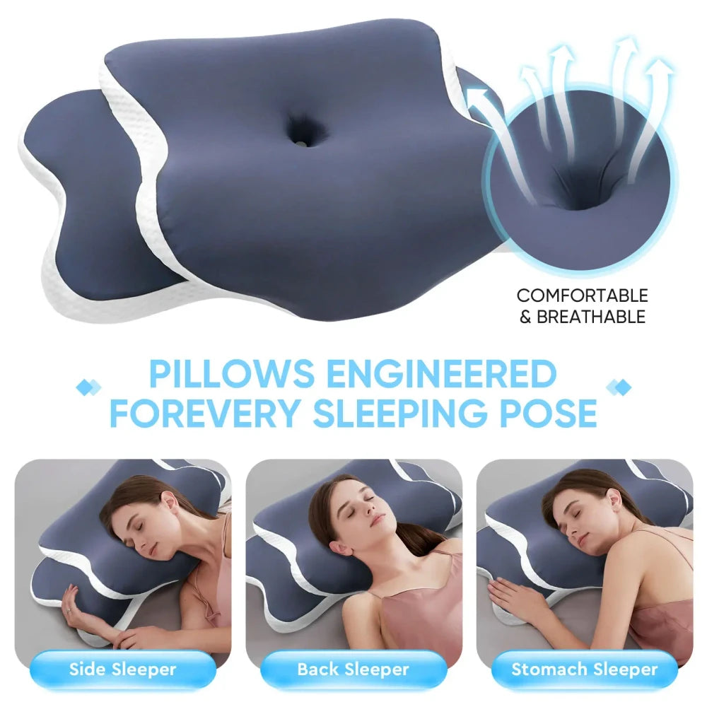 Ergonomic Memory Foam Contour Pillow Flyobi