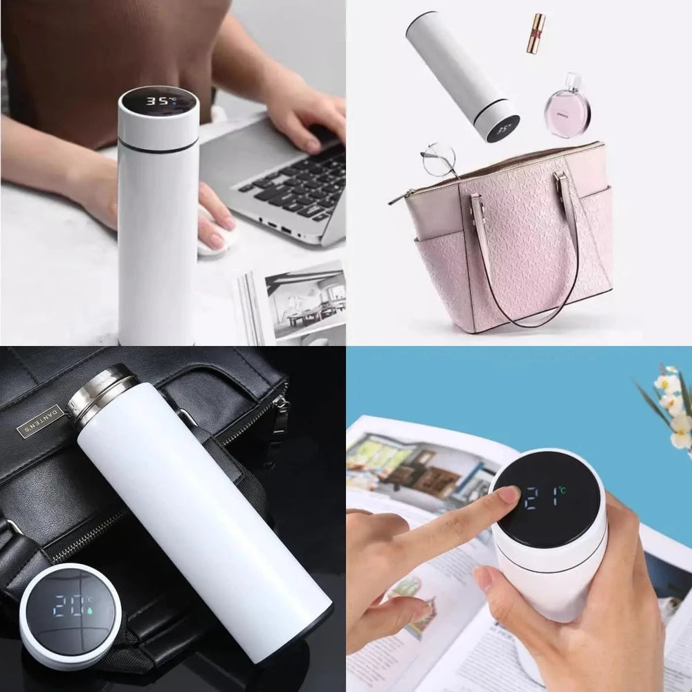 Stainless Steel Temperature Display Thermos Flyobi