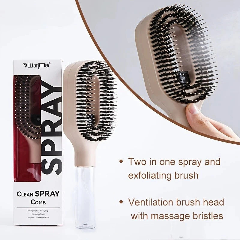Refillable Spray Detangling Hairbrush Flyobi