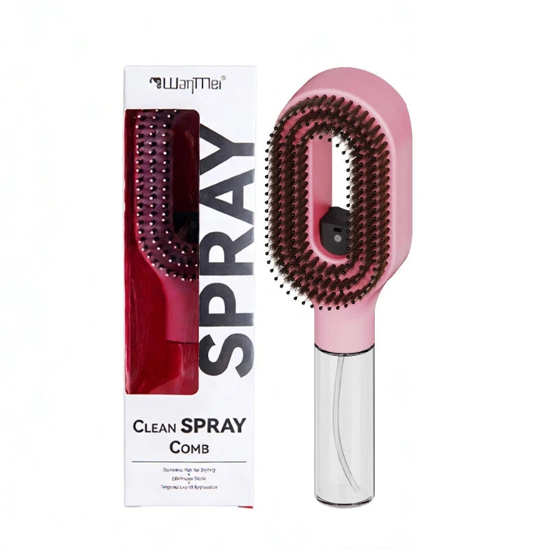 Refillable Spray Detangling Hairbrush Flyobi