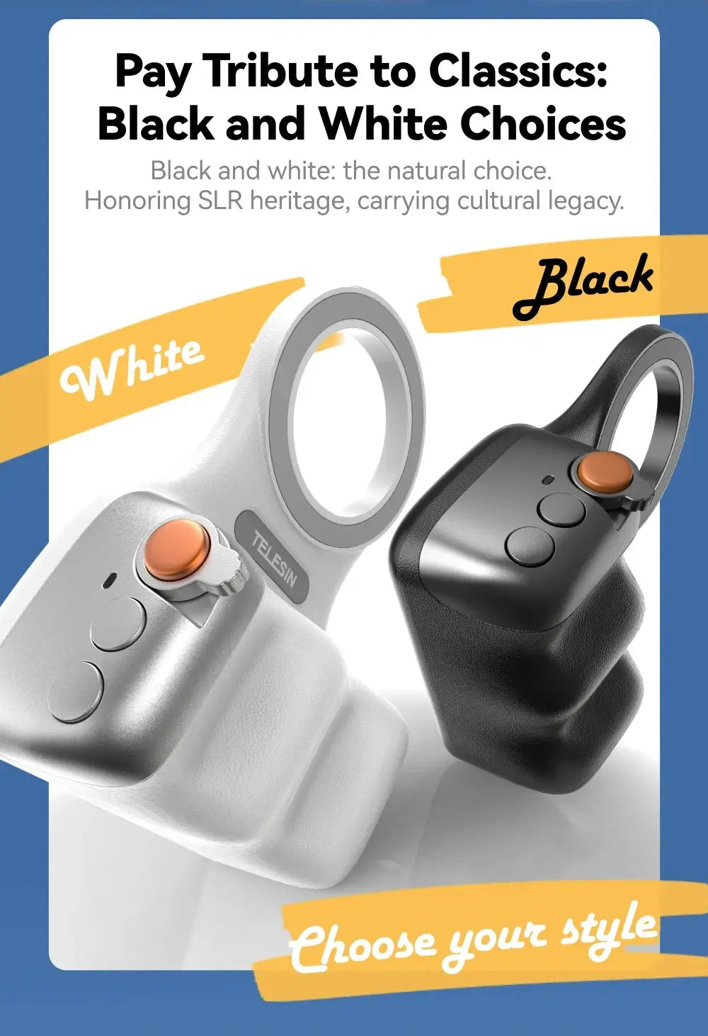 TELESIN Magnetic Camera Grip Flyobi