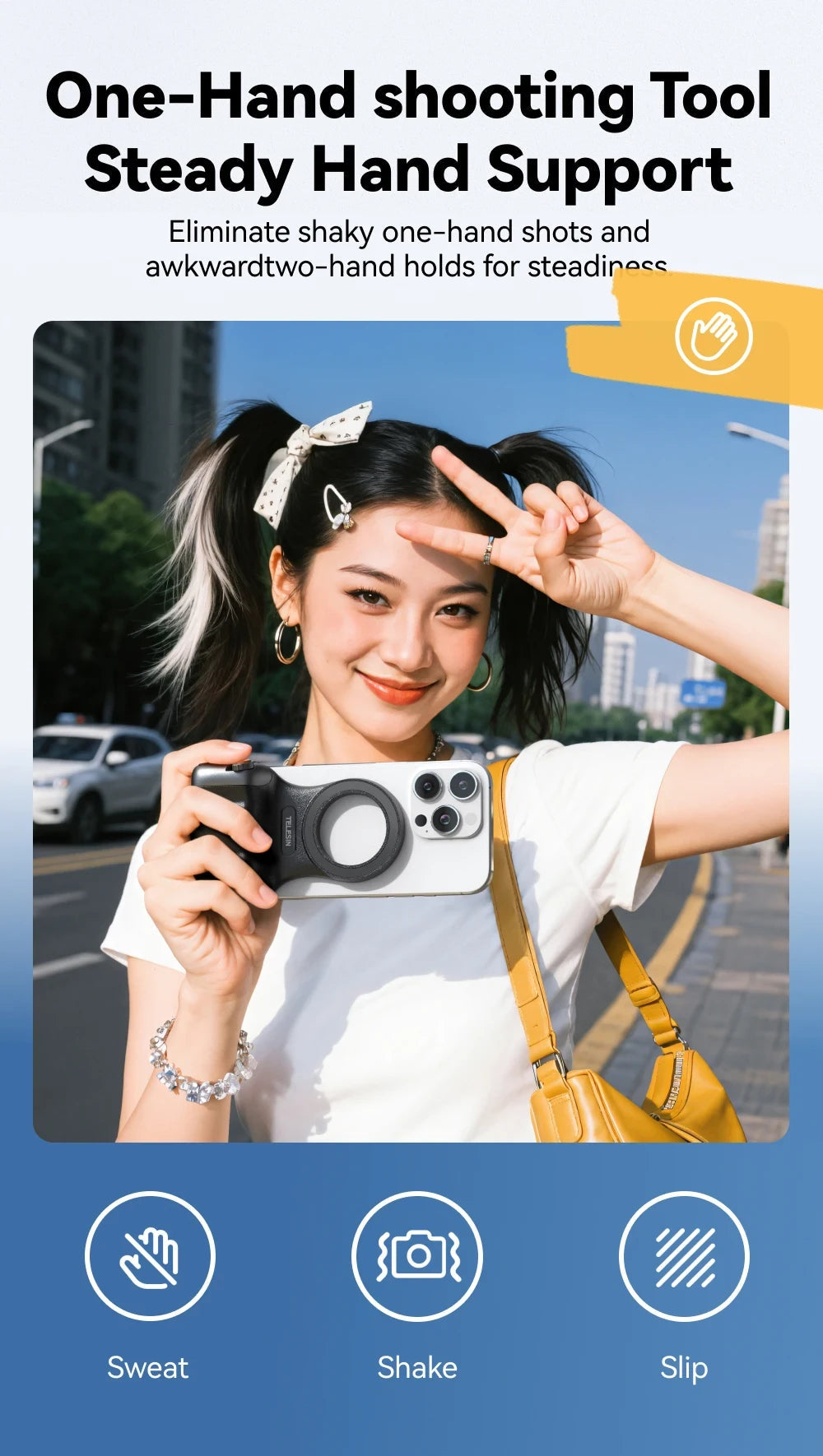 TELESIN Magnetic Camera Grip Flyobi