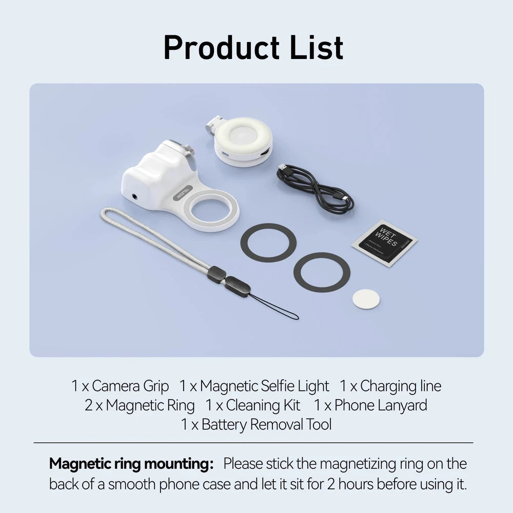 TELESIN Magnetic Camera Grip Flyobi
