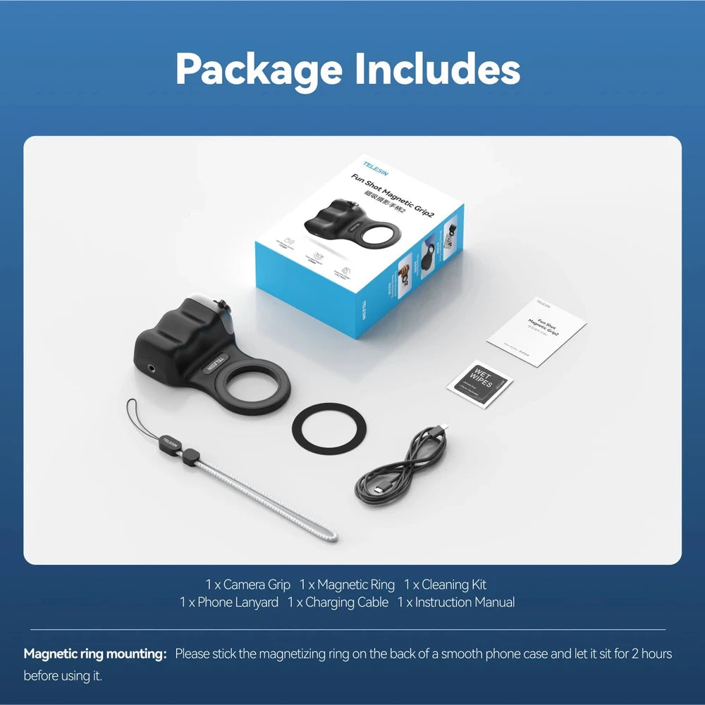 TELESIN Magnetic Camera Grip Flyobi