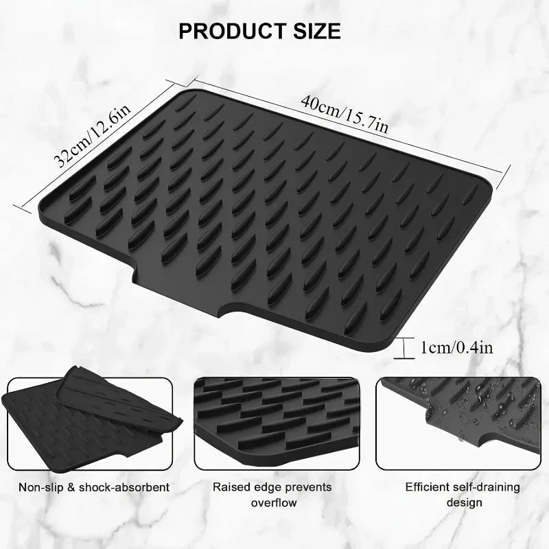Non-Slip Silicone Sink Drain Mat Flyobi