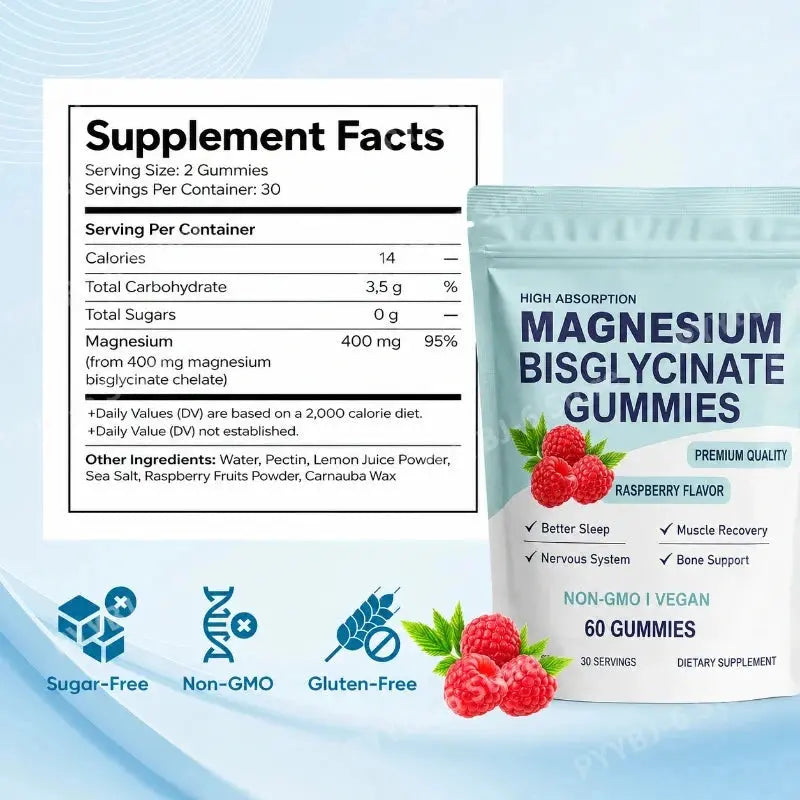Magnesium Bisglycinate Gummies for Bone Health Flyobi