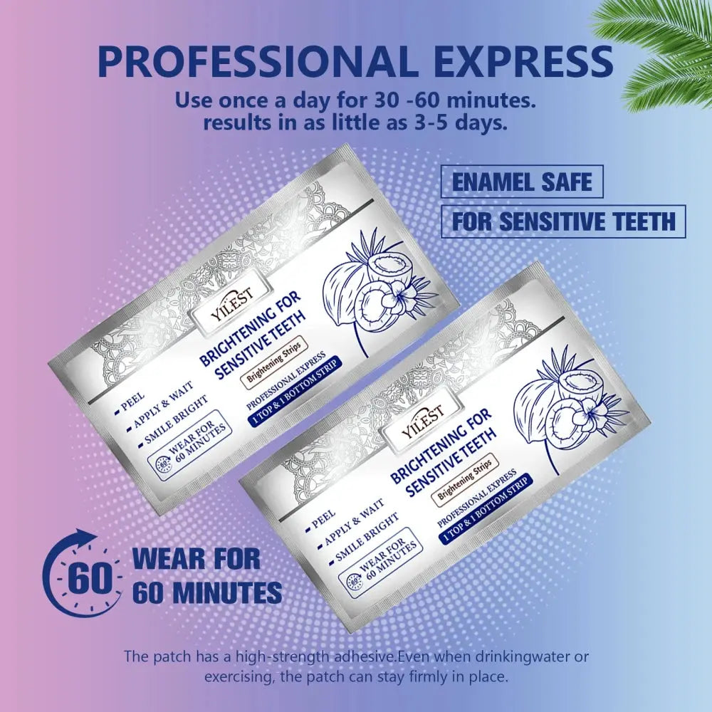 Natural Coconut Oil Teeth Whitening Strips Flyobi