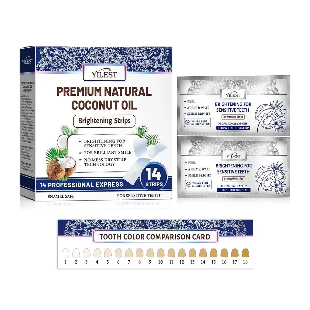 Natural Coconut Oil Teeth Whitening Strips Flyobi