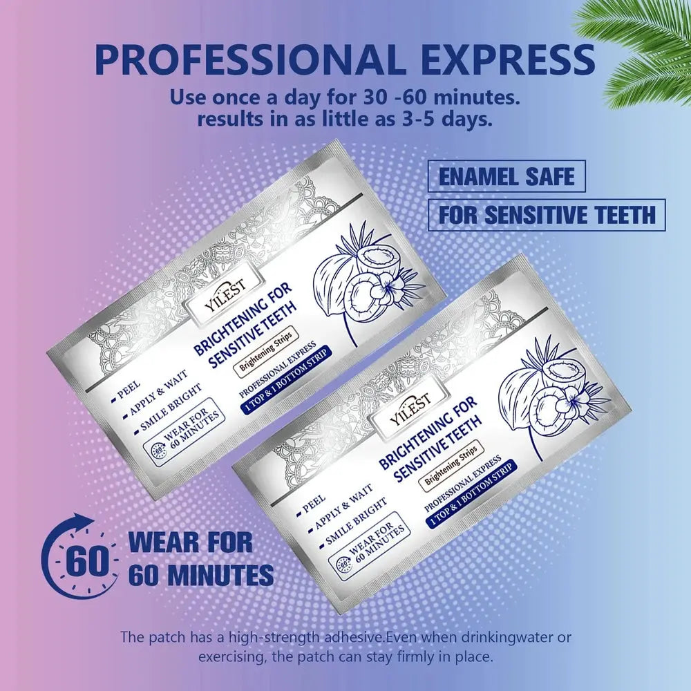 Natural Coconut Oil Teeth Whitening Strips Flyobi