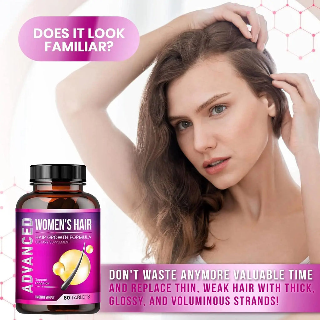 Hair Growth Vitamins for Women - Hair Vitamins for Thinning Hair for Women .Regrow & Regrowth Hair Supplement with Dht Blocker,Biotin & Saw Palmetto for Women.Volumize,Thicker,Longer Hair. Flyobi
