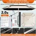 2.0-2.6m Octagonal Fishing Umbrella Portable Beach Sun Shade Camping Parasol UV Waterproof with Carry Bag eprolo