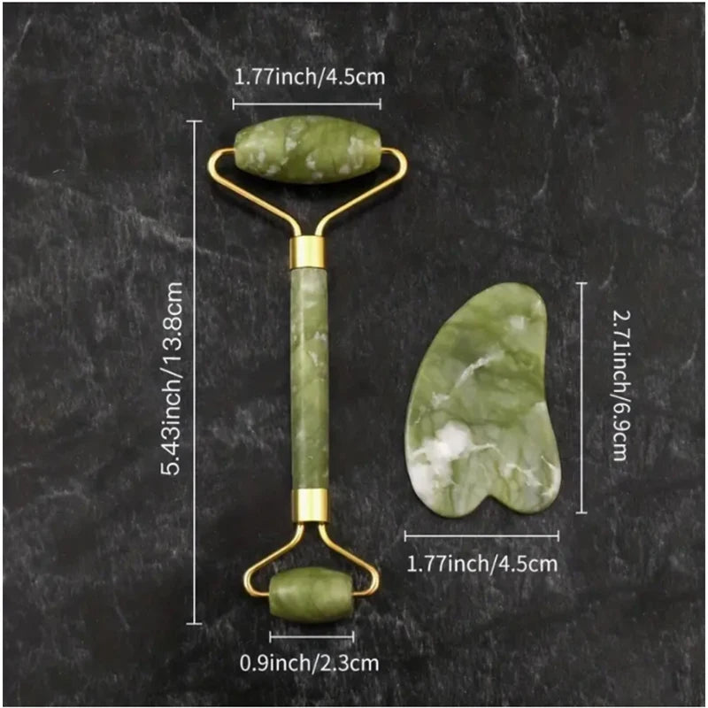 Natural Jade Scraping Board Roller Massager Law Tattoo Eye Beauty Bar Face Jade Flyobi