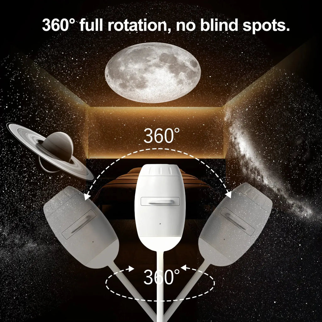Mini Galaxy Star Projector Two In One Night Light Home Background Atmosphere Light Bedroom Car Decoration Children's Gift Flyobi