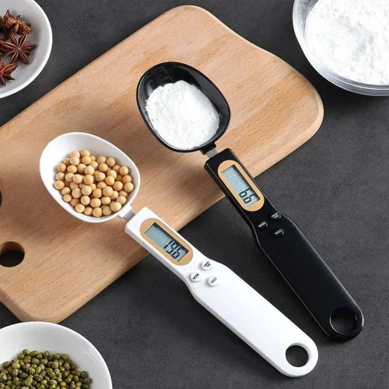 Weighing Spoon Scale Home Kitchen Tool Electronic Measuring Coffee Food Flour Powder Baking LCD Digital Measurement adjustable Flyobi