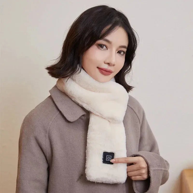 3 Gear Heating Outdoor Warm Electric Heating Scarf Heating Pads USB Heater Thermal Shawl Neck Brace Warm Bib for Women Men Flyobi