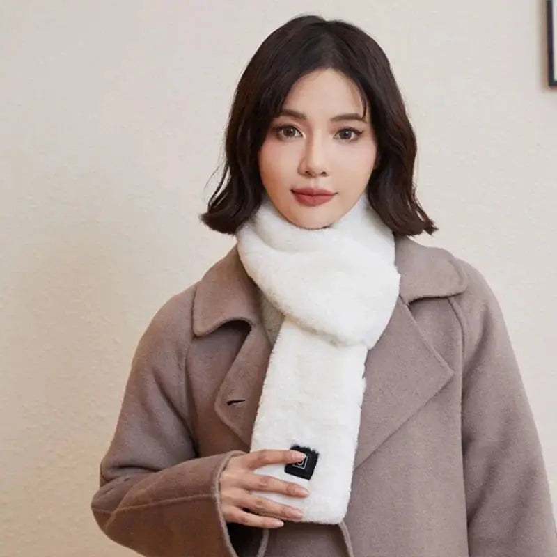3 Gear Heating Outdoor Warm Electric Heating Scarf Heating Pads USB Heater Thermal Shawl Neck Brace Warm Bib for Women Men Flyobi
