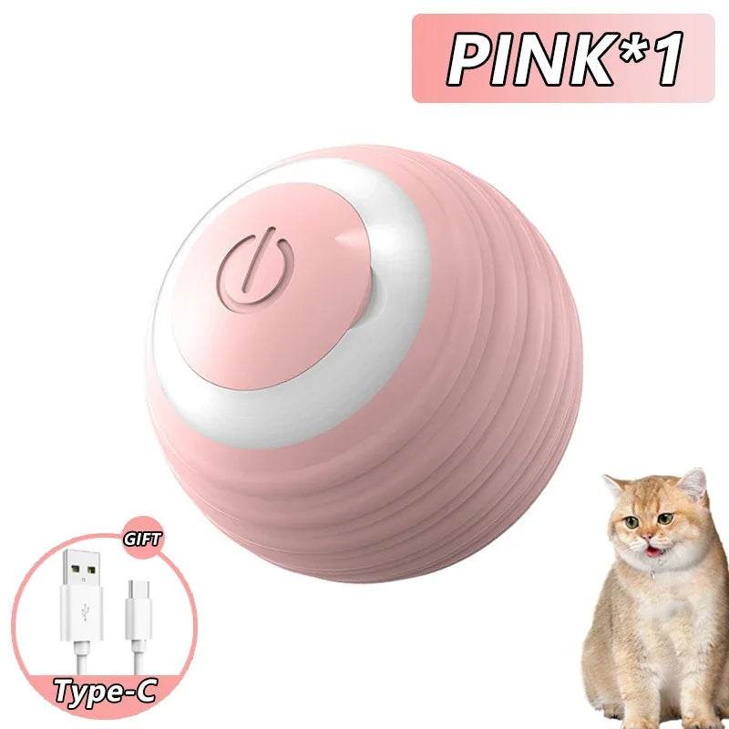 Cat Interactive Ball Smart Cat Toys Indoor Automatic Rolling Magic Ball Electronic Interactive Cat Toy Cat Game Accessories Flyobi