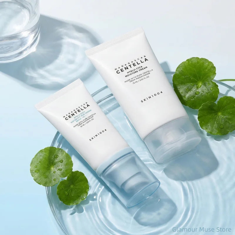 Korean Centella Hyalu Cica Water-Fit Sun Serum SPF50 Sunscream & Facial Hyalu-Cica Moisture Cream Beauty Skincare Sets Flyobi