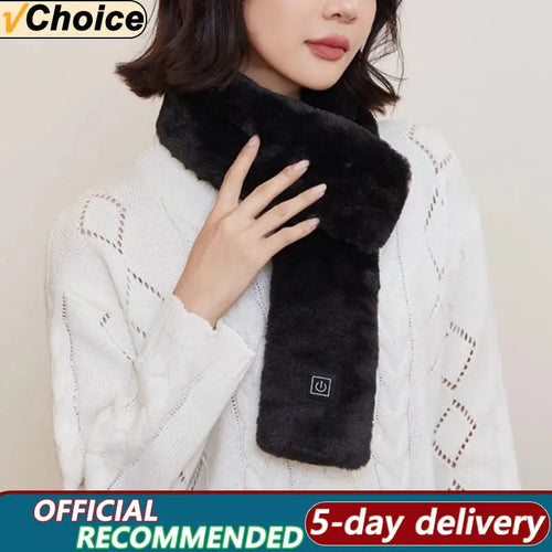 3 Gear Heating Outdoor Warm Electric Heating Scarf Heating Pads USB Heater Thermal Shawl Neck Brace Warm Bib for Women Men Flyobi