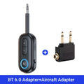 Bluetooth 6.0 Audio Transmitter Receiver 3.5MM AUX Hifi Stereo Music Wireless Adapter With Mic For Car Airplane TV PC Headphone Flyobi