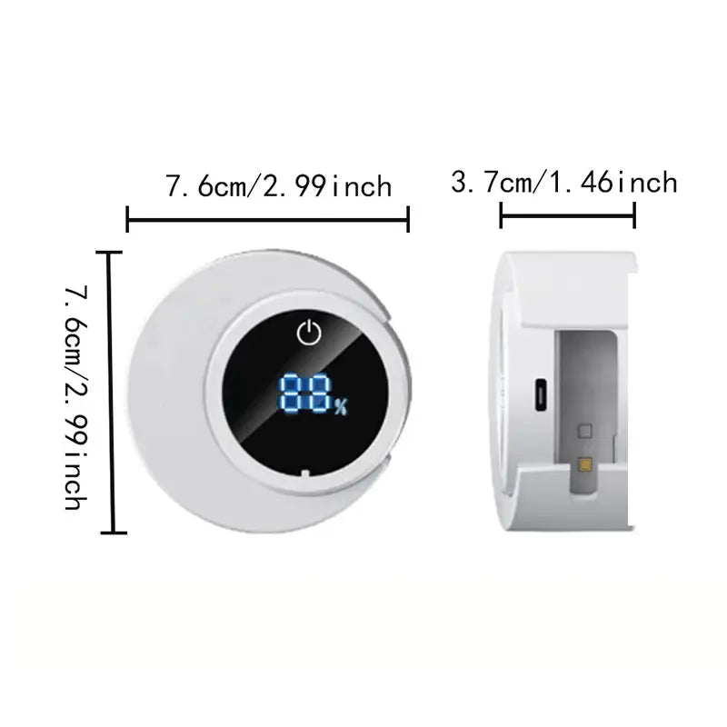 1 smart toothbrush sterilizer, wall mounted air drying toothbrush holder with 2 brush slots, bathroom accessories, home decor, Flyobi