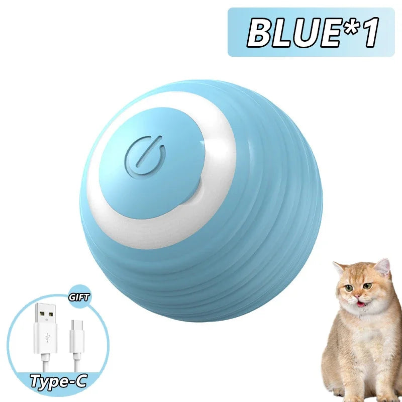 Cat Interactive Ball Smart Cat Toys Indoor Automatic Rolling Magic Ball Electronic Interactive Cat Toy Cat Game Accessories Flyobi