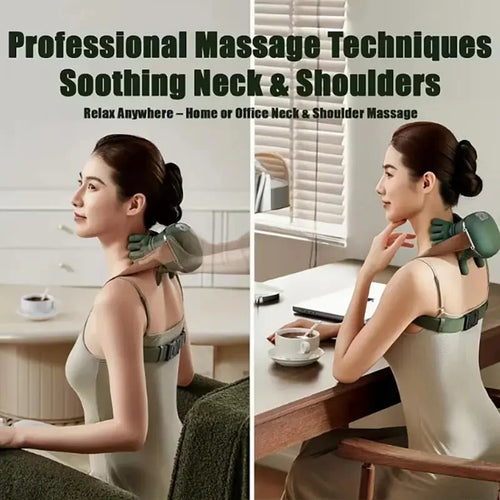 1pc Neck and Shoulder Massager, Electric Neck Massager with Finger Massager, Wireless Professional Neck and Shoulder Massager, w Flyobi