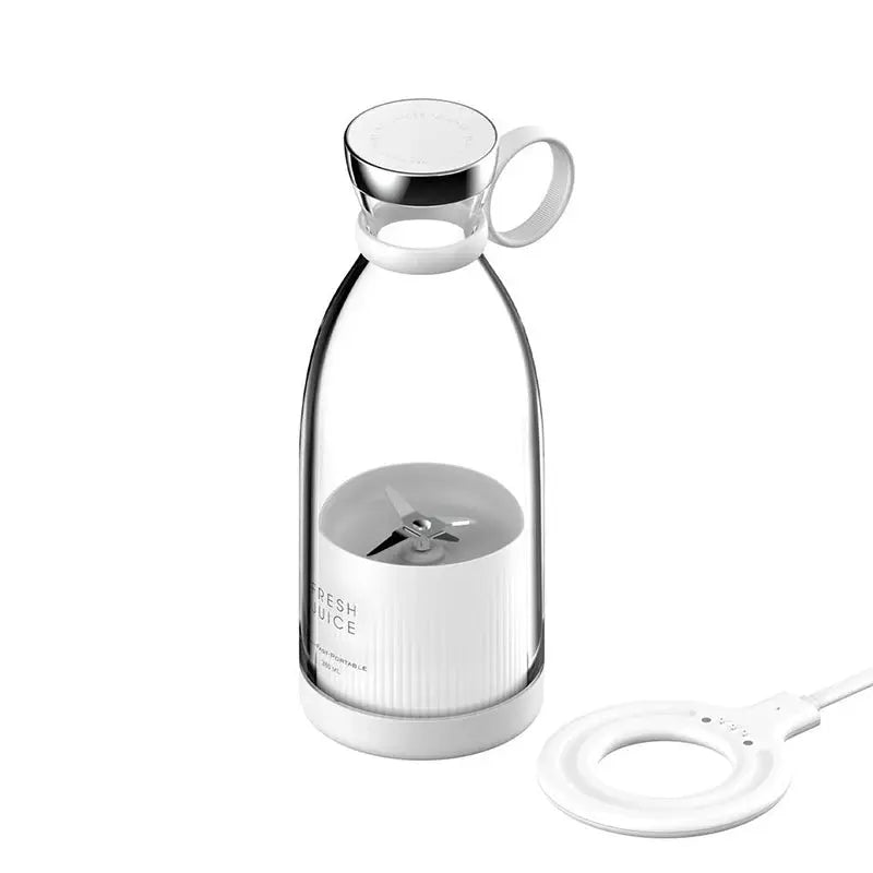 Ready Stock 350ml Fresh Juicer Mini Blender for Travel USB Juicer Cup Fruit Juice Mixer Portable Juicer Ice Crusher Smoothie Flyobi