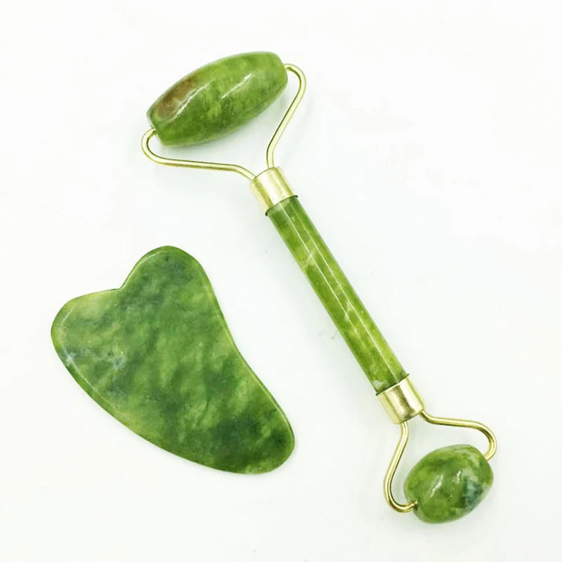 Natural Jade Scraping Board Roller Massager Law Tattoo Eye Beauty Bar Face Jade Flyobi
