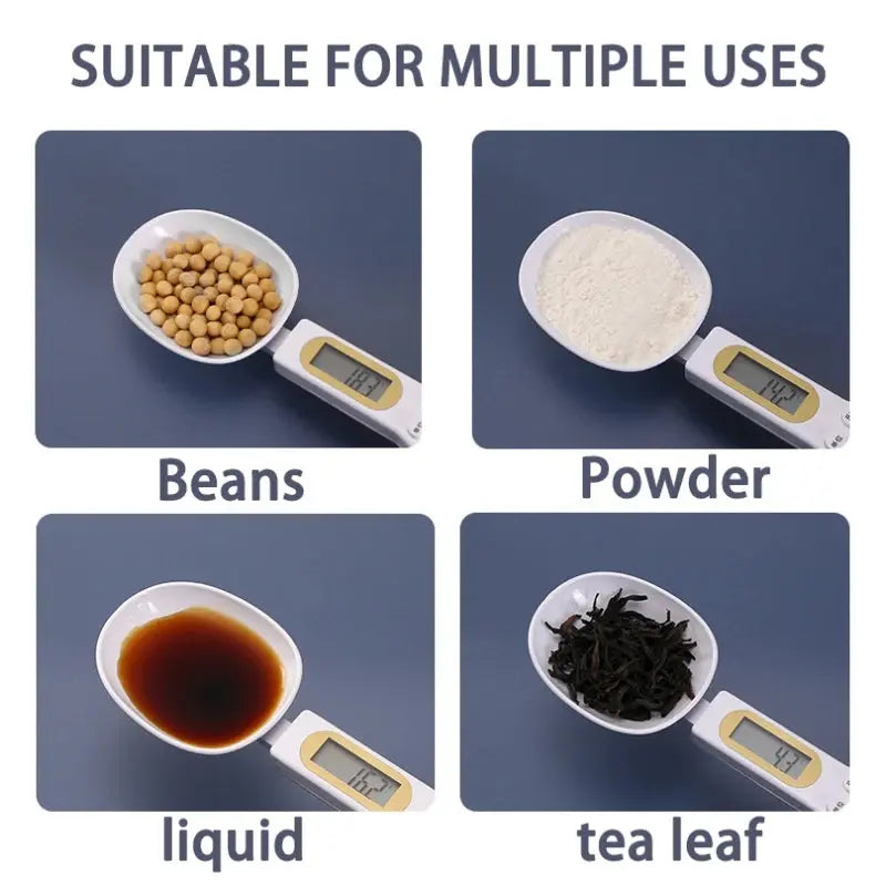 Weighing Spoon Scale Home Kitchen Tool Electronic Measuring Coffee Food Flour Powder Baking LCD Digital Measurement adjustable Flyobi