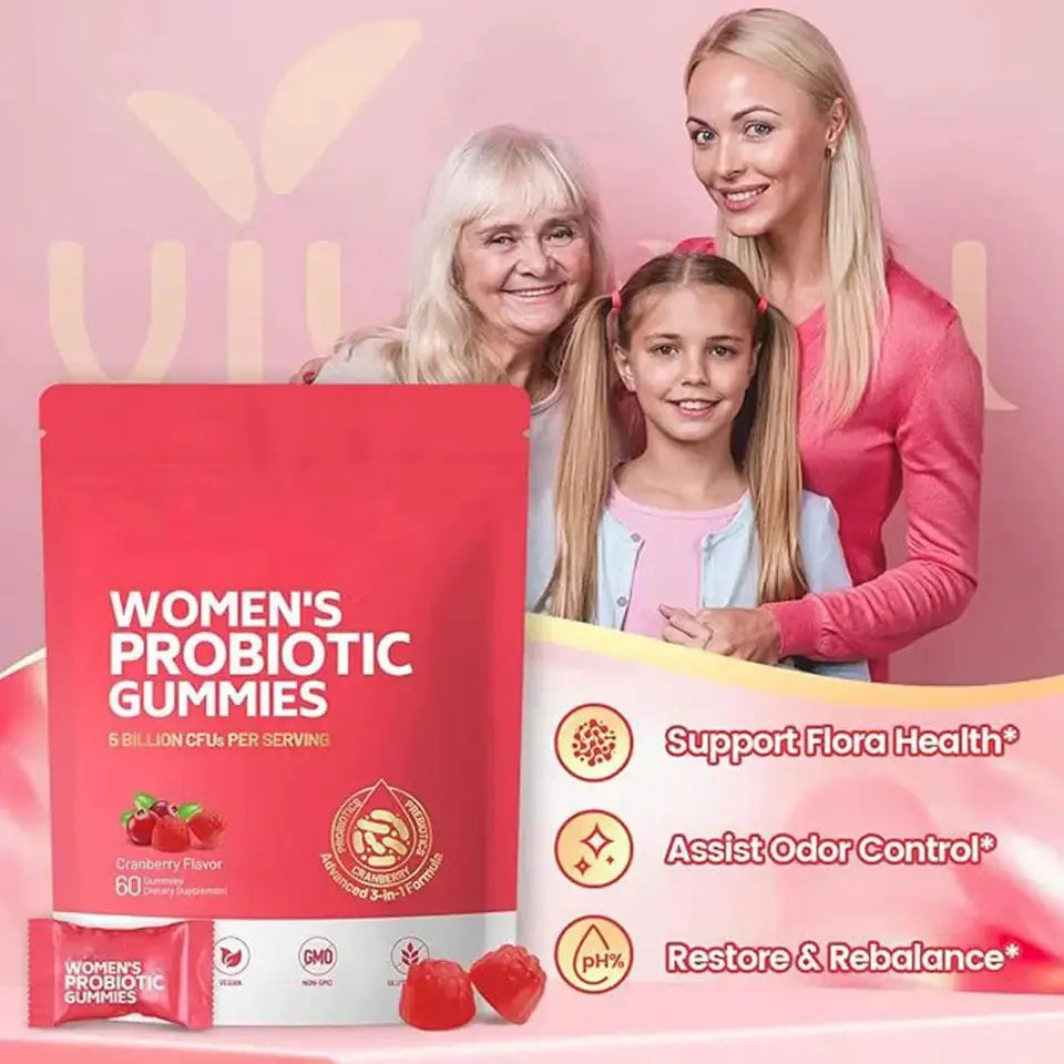 Cranberry Probiotic Gummies for Women – Gut & Urinary Support