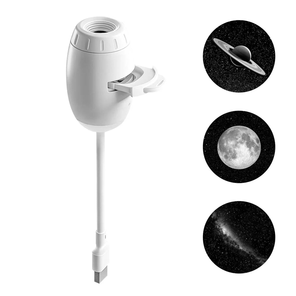 Mini Galaxy Star Projector Two In One Night Light Home Background Atmosphere Light Bedroom Car Decoration Children's Gift Flyobi