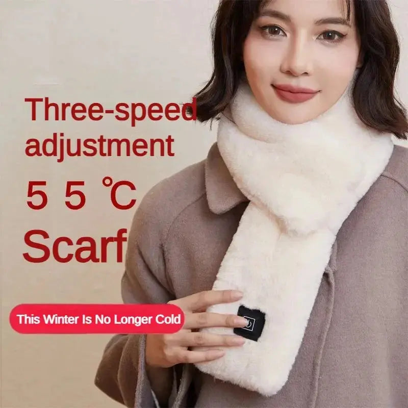 3 Gear Heating Outdoor Warm Electric Heating Scarf Heating Pads USB Heater Thermal Shawl Neck Brace Warm Bib for Women Men Flyobi