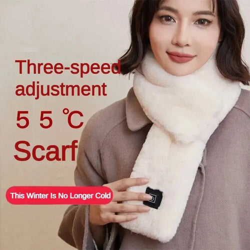 3 Gear Heating Outdoor Warm Electric Heating Scarf Heating Pads USB Heater Thermal Shawl Neck Brace Warm Bib for Women Men Flyobi
