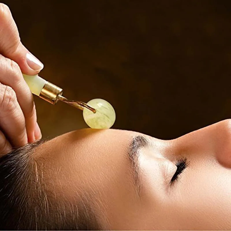 Natural Jade Scraping Board Roller Massager Law Tattoo Eye Beauty Bar Face Jade Flyobi