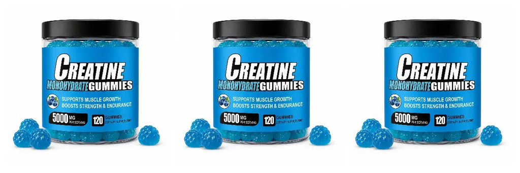 Creatine Monohydrate Gummies 5000mg Per Serving, 120 Gummies for Muscle Strength, Endurance & Energy, Dietary Supplement Flyobi