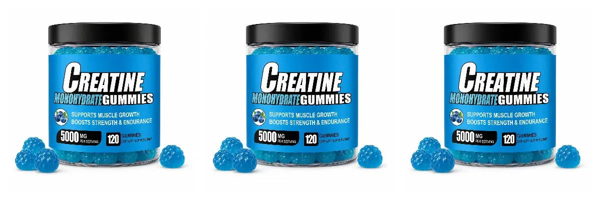 Creatine Monohydrate Gummies 5000mg Per Serving, 120 Gummies for Muscle Strength, Endurance & Energy, Dietary Supplement Flyobi