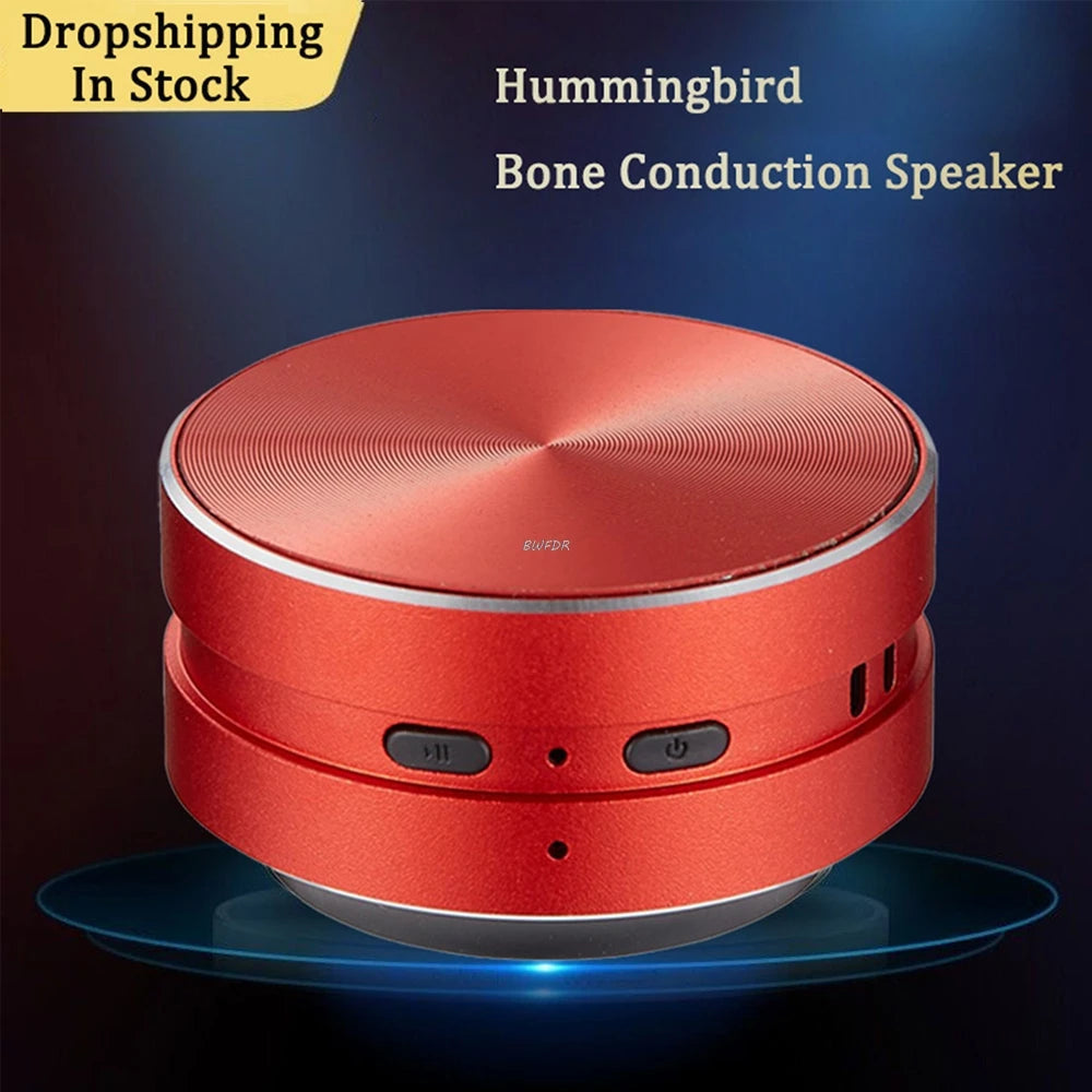 Bone Conduction Speaker Wireless Bluetooth-Compatible TWS Stereo Dual Sound Audio Box Mini Humbird Speaker With Call FM Radio Flyobi