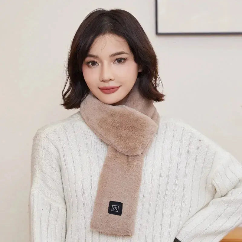 3 Gear Heating Outdoor Warm Electric Heating Scarf Heating Pads USB Heater Thermal Shawl Neck Brace Warm Bib for Women Men Flyobi