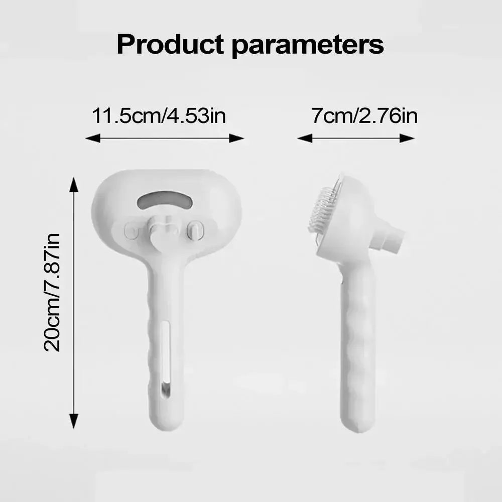 Pet Spray Hair Comb, Steam Massage Brush with Soft Round Teeth, Safe Hair Removal Comb for Dog & Cat Cleaning Flyobi