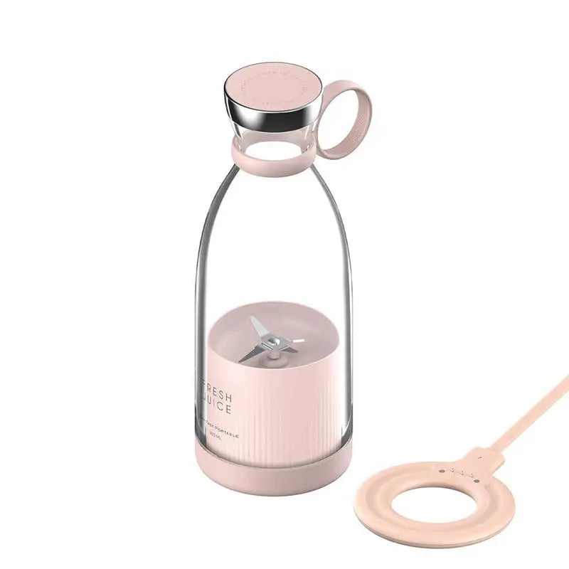 Ready Stock 350ml Fresh Juicer Mini Blender for Travel USB Juicer Cup Fruit Juice Mixer Portable Juicer Ice Crusher Smoothie Flyobi