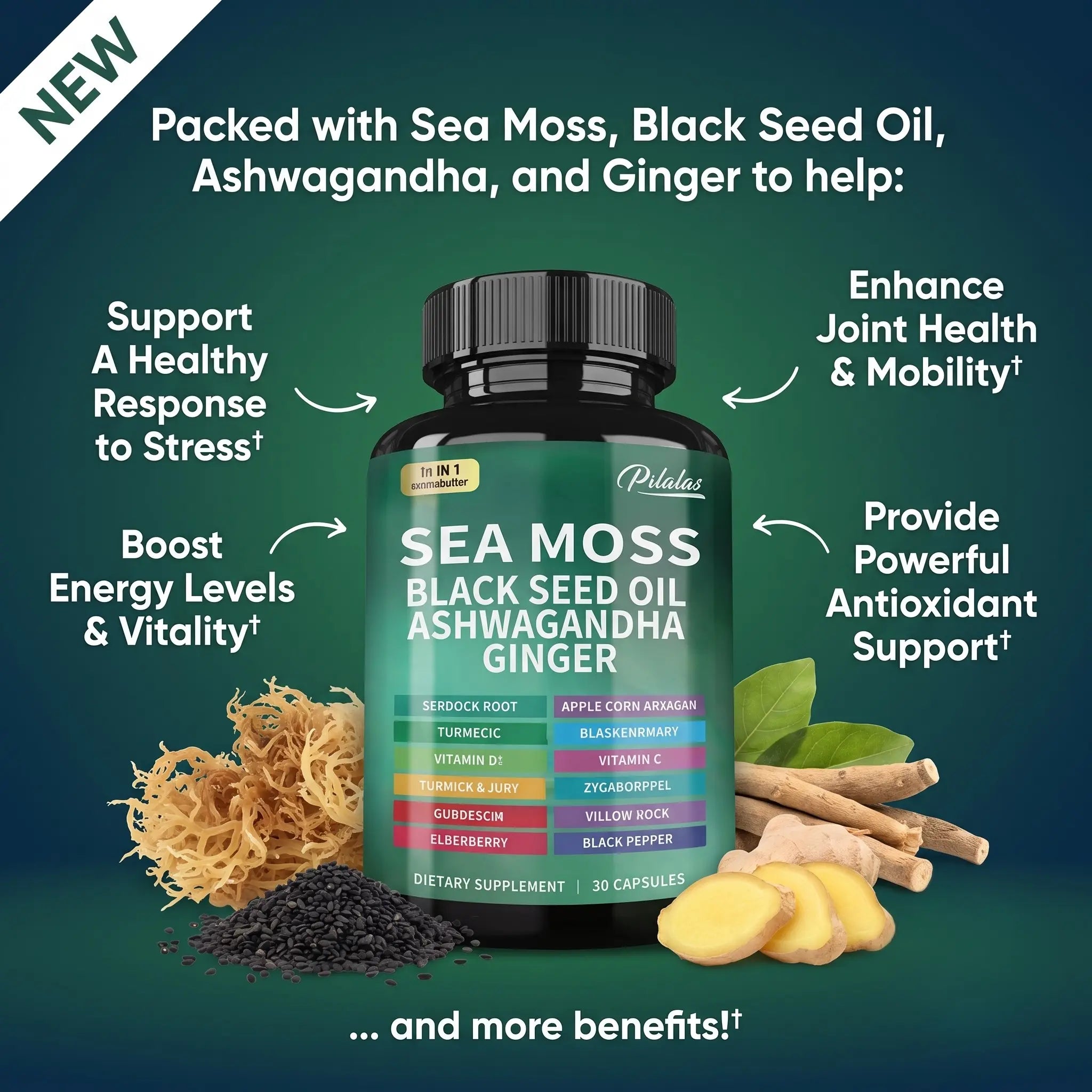 Sea Moss Ginger Capsules Flyobi